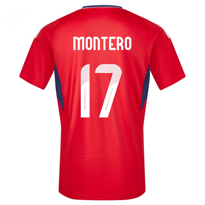 Hombre Camiseta Costa Rica Michelle Montero #17 Rojo 1ª Equipación 24-26 La Camisa Chile