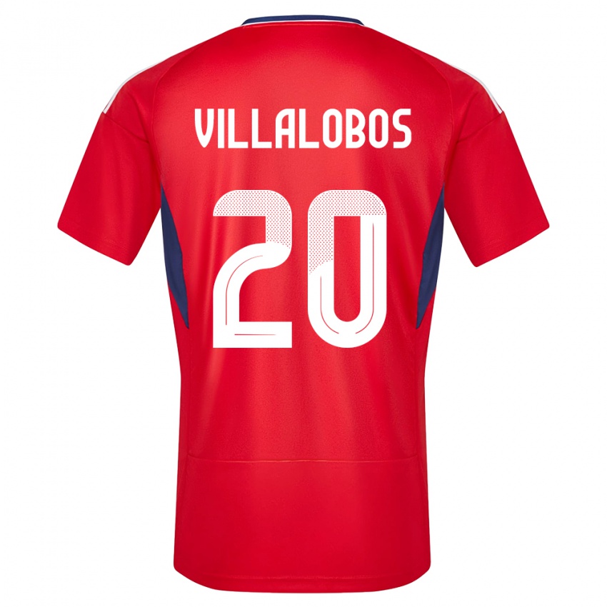 Hombre Camiseta Costa Rica Fabiola Villalobos #20 Rojo 1ª Equipación 24-26 La Camisa Chile