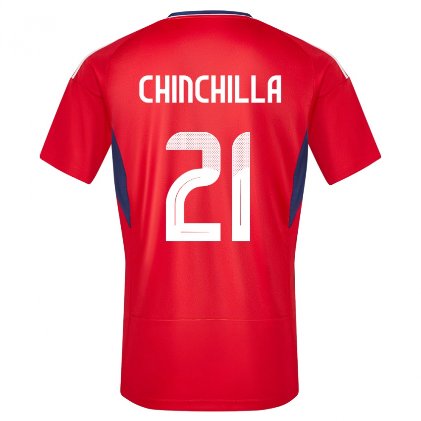 Hombre Camiseta Costa Rica Viviana Chinchilla #21 Rojo 1ª Equipación 24-26 La Camisa Chile