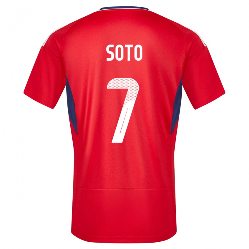 Hombre Camiseta Costa Rica Andrey Soto #7 Rojo 1ª Equipación 24-26 La Camisa Chile