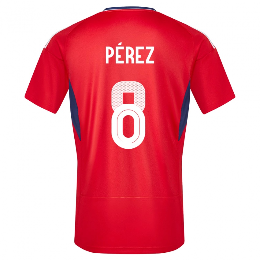 Hombre Camiseta Costa Rica Creichel Perez #8 Rojo 1ª Equipación 24-26 La Camisa Chile