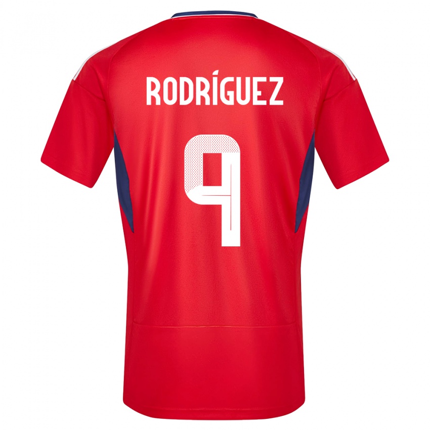 Hombre Camiseta Costa Rica Doryan Rodriguez #9 Rojo 1ª Equipación 24-26 La Camisa Chile