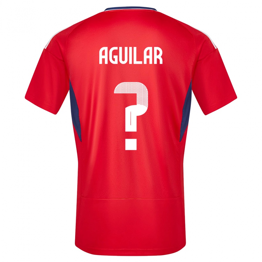 Hombre Camiseta Costa Rica Deylan Aguilar #0 Rojo 1ª Equipación 24-26 La Camisa Chile