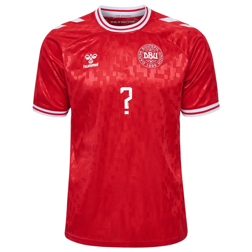 Hombre Camiseta Dinamarca Su Nombre #0 Rojo 1ª Equipación 24-26 La Camisa Chile