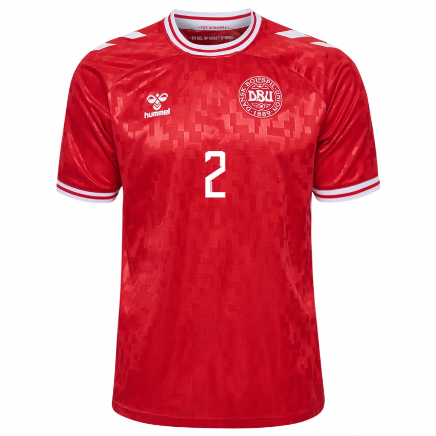 Hombre Camiseta Dinamarca Joachim Andersen #2 Rojo 1ª Equipación 24-26 La Camisa Chile