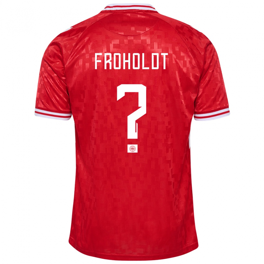 Hombre Camiseta Dinamarca Victor Froholdt #0 Rojo 1ª Equipación 24-26 La Camisa Chile