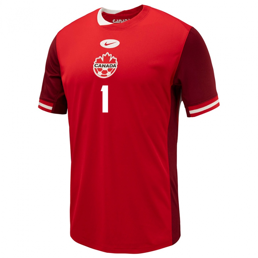 Hombre Camiseta Canadá Dayne St Clair #1 Rojo 1ª Equipación 24-26 La Camisa Chile