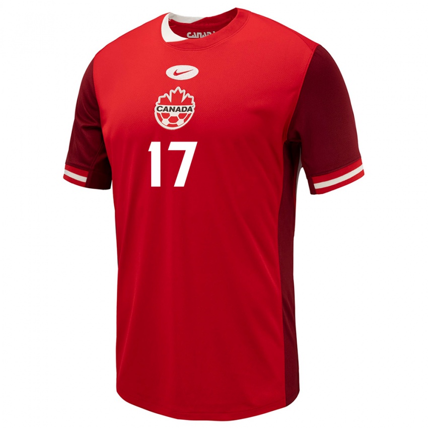 Hombre Camiseta Canadá Jessie Fleming #17 Rojo 1ª Equipación 24-26 La Camisa Chile