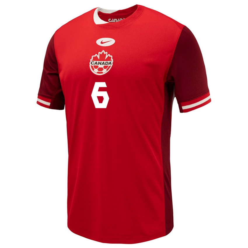 Hombre Camiseta Canadá Samuel Piette #6 Rojo 1ª Equipación 24-26 La Camisa Chile