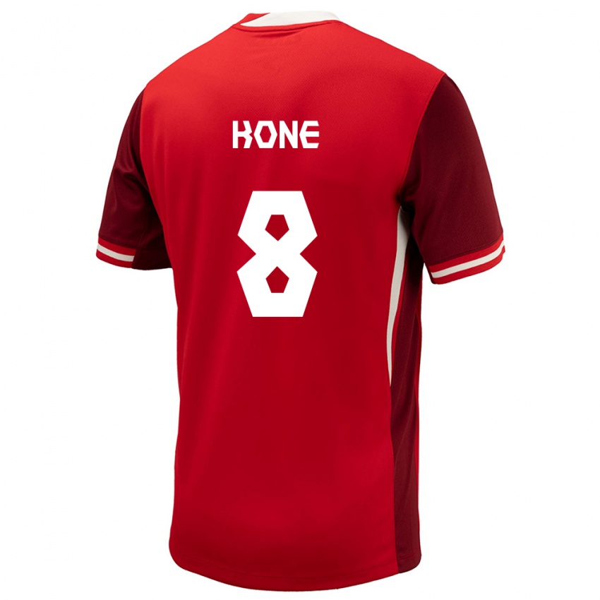 Hombre Camiseta Canadá Ismael Kone #8 Rojo 1ª Equipación 24-26 La Camisa Chile