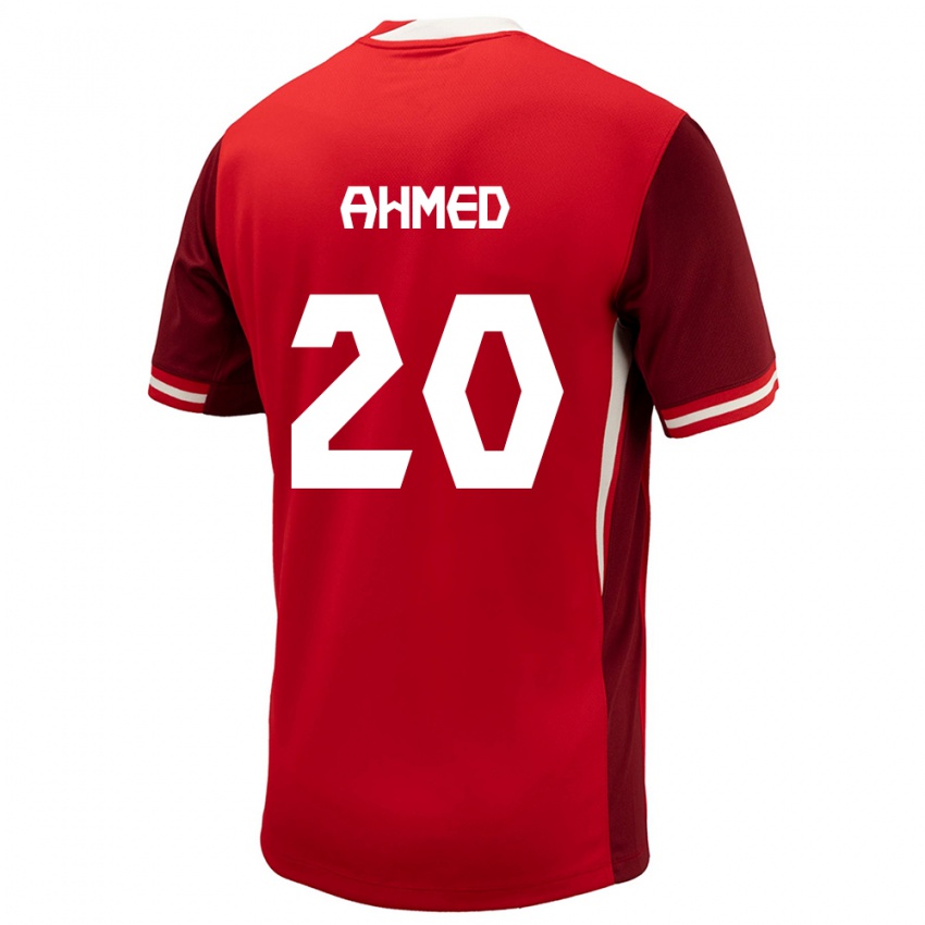 Hombre Camiseta Canadá Ali Ahmed #20 Rojo 1ª Equipación 24-26 La Camisa Chile