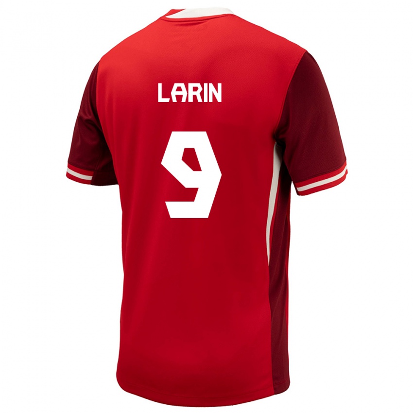 Hombre Camiseta Canadá Cyle Larin #9 Rojo 1ª Equipación 24-26 La Camisa Chile