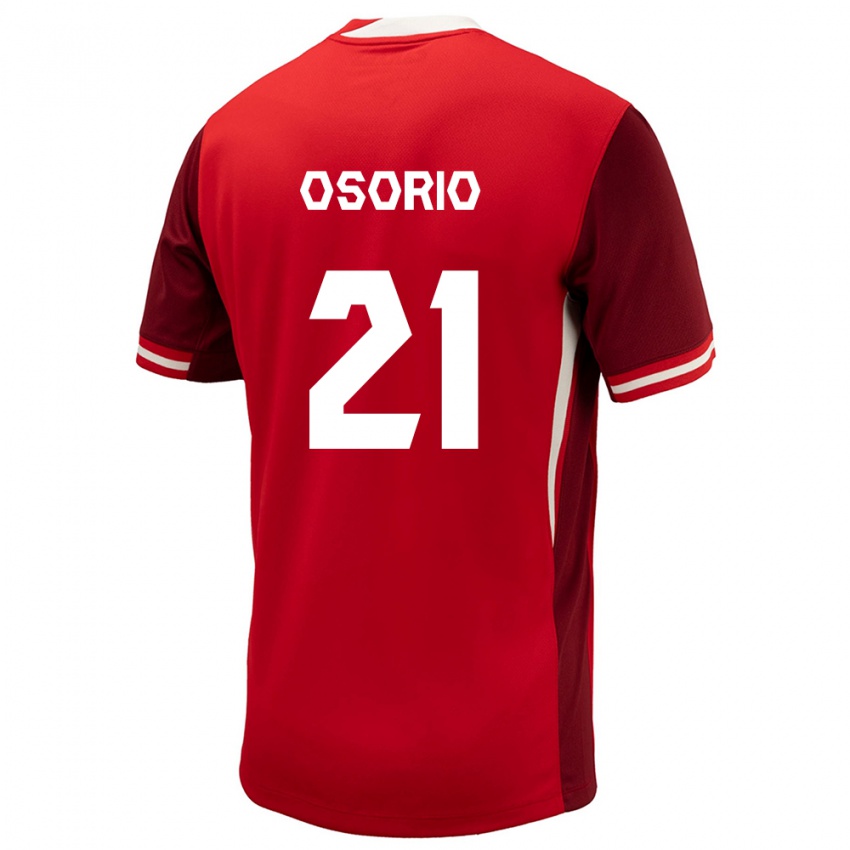 Hombre Camiseta Canadá Jonathan Osorio #21 Rojo 1ª Equipación 24-26 La Camisa Chile