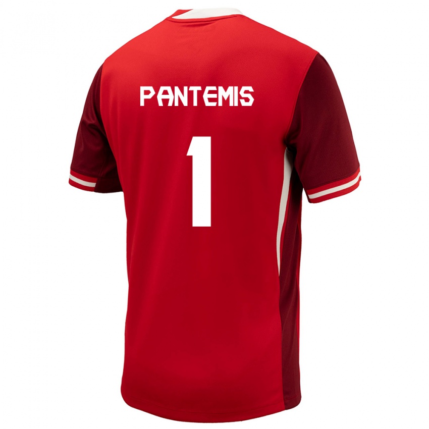 Hombre Camiseta Canadá James Pantemis #1 Rojo 1ª Equipación 24-26 La Camisa Chile