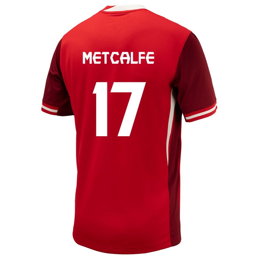 Hombre Camiseta Canadá Patrick Metcalfe #17 Rojo 1ª Equipación 24-26 La Camisa Chile