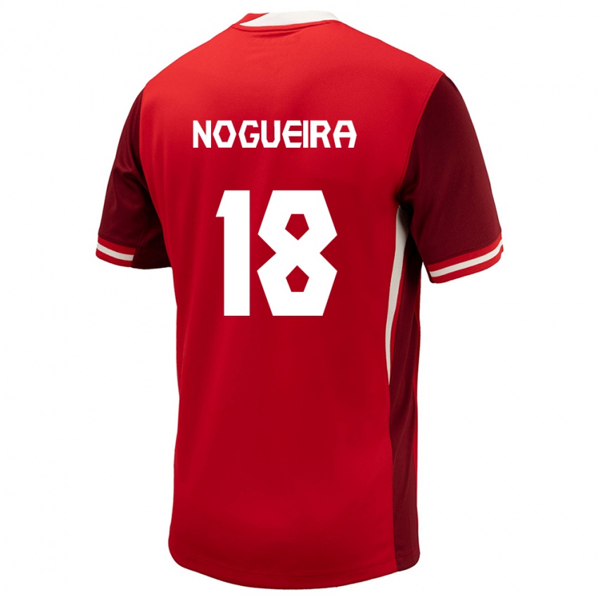 Hombre Camiseta Canadá Matthew Nogueira #18 Rojo 1ª Equipación 24-26 La Camisa Chile