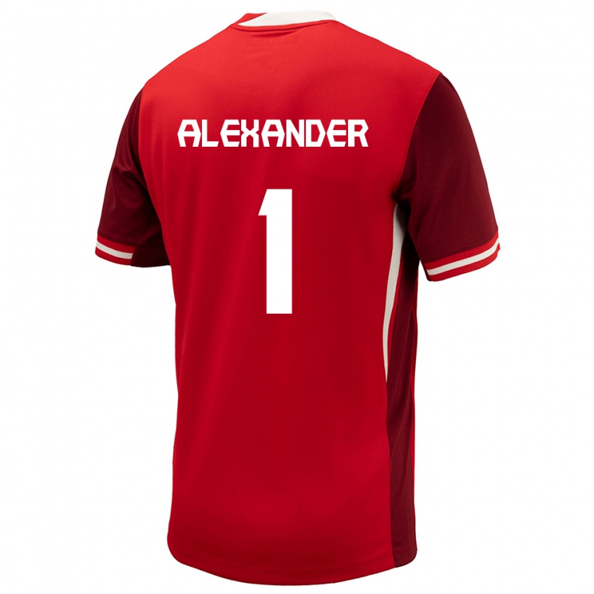 Hombre Camiseta Canadá Ben Alexander #1 Rojo 1ª Equipación 24-26 La Camisa Chile