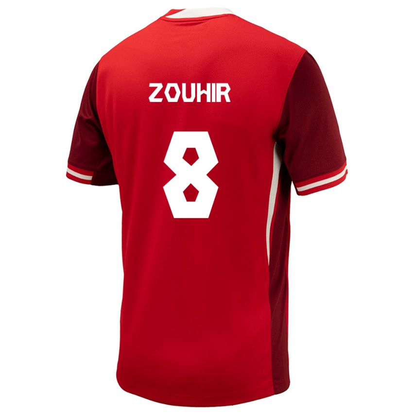 Hombre Camiseta Canadá Rida Zouhir #8 Rojo 1ª Equipación 24-26 La Camisa Chile