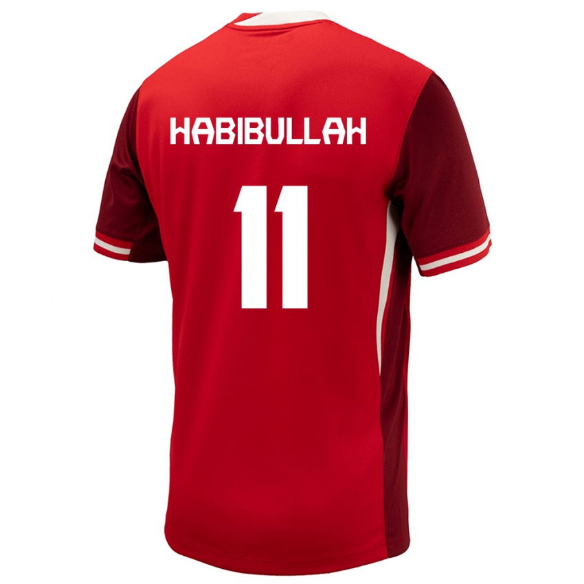 Hombre Camiseta Canadá Kamron Habibullah #11 Rojo 1ª Equipación 24-26 La Camisa Chile