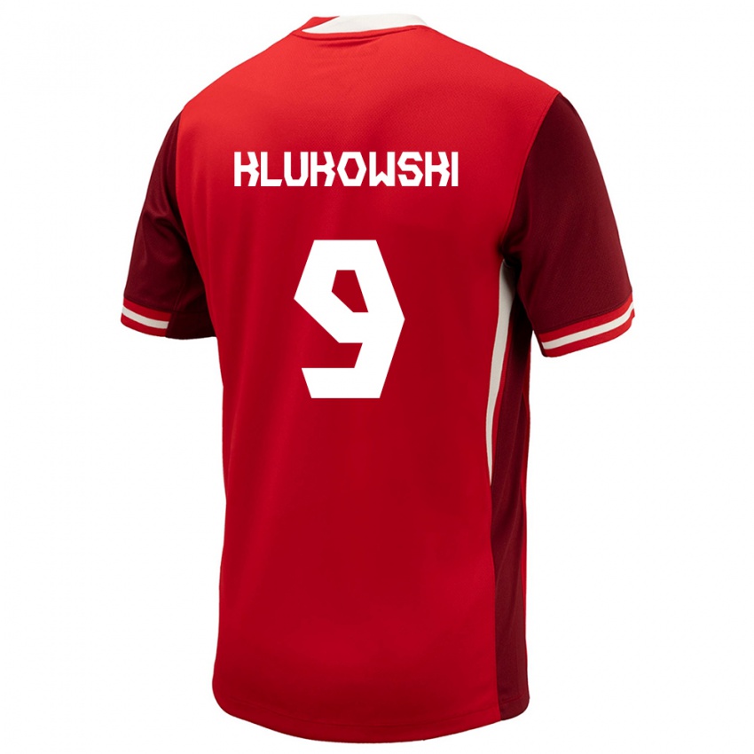 Hombre Camiseta Canadá Antoni Klukowski #9 Rojo 1ª Equipación 24-26 La Camisa Chile