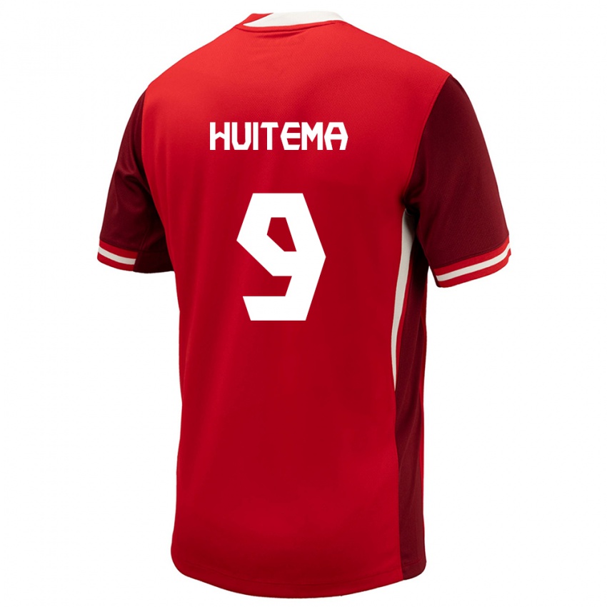 Hombre Camiseta Canadá Jordyn Huitema #9 Rojo 1ª Equipación 24-26 La Camisa Chile