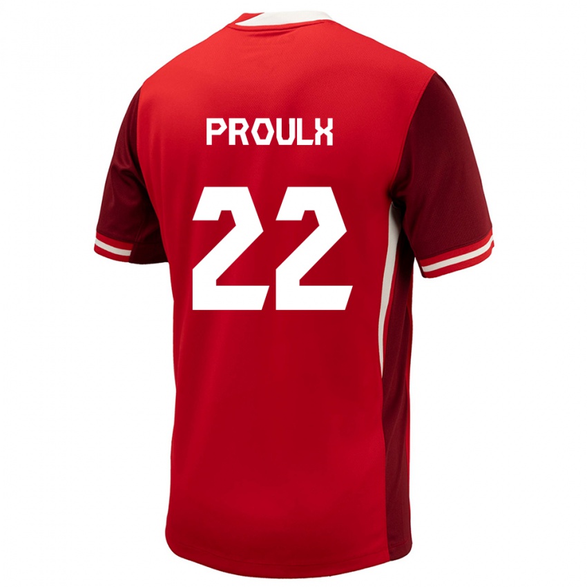 Hombre Camiseta Canadá Lysianne Proulx #22 Rojo 1ª Equipación 24-26 La Camisa Chile