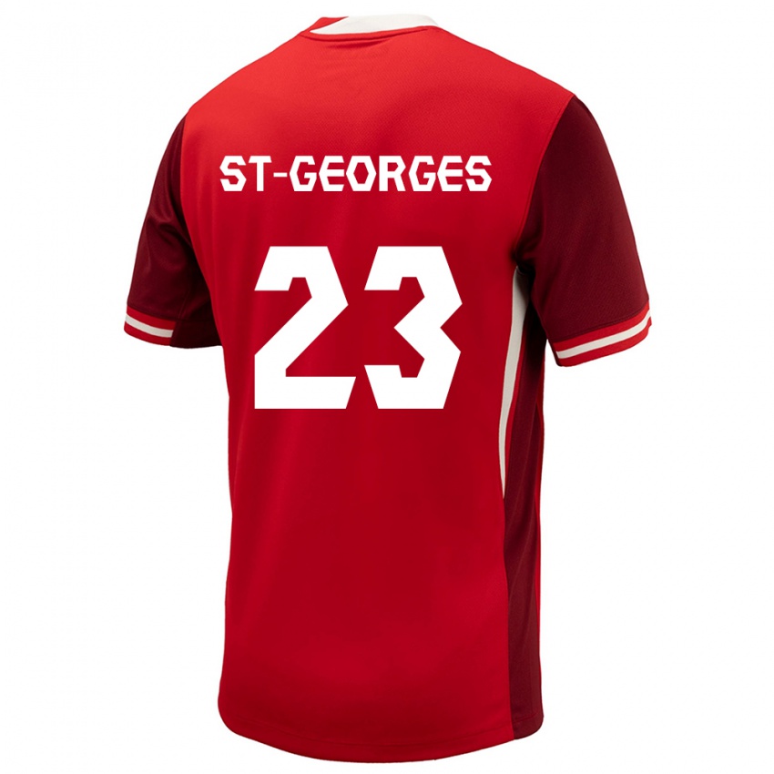 Hombre Camiseta Canadá Bianca St Georges #23 Rojo 1ª Equipación 24-26 La Camisa Chile