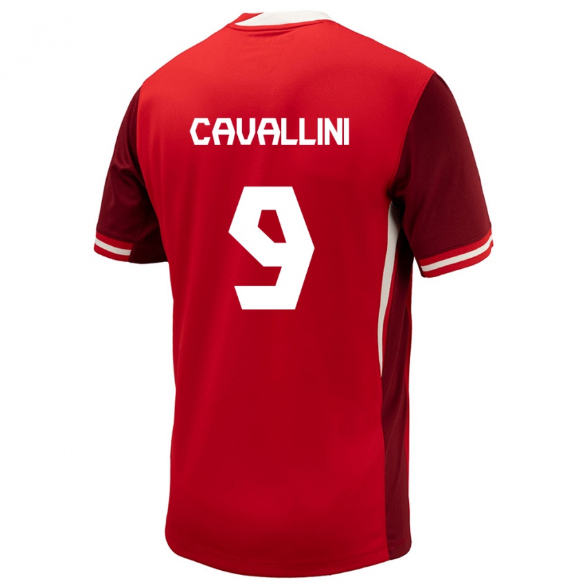 Hombre Camiseta Canadá Lucas Cavallini #9 Rojo 1ª Equipación 24-26 La Camisa Chile