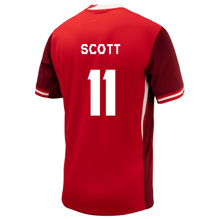 Hombre Camiseta Canadá Desiree Scott #11 Rojo 1ª Equipación 24-26 La Camisa Chile