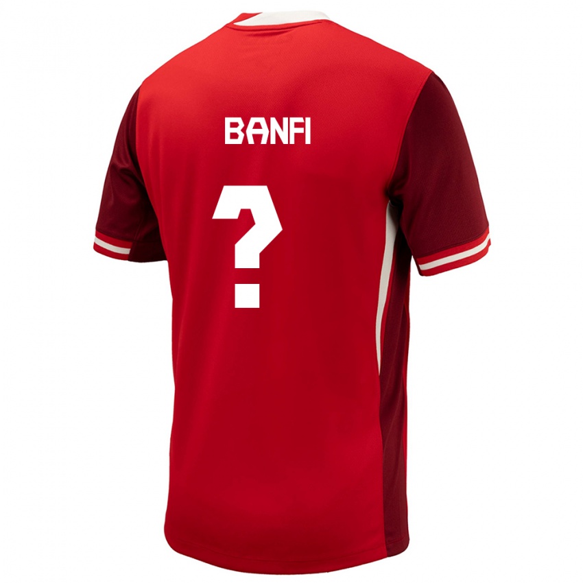 Hombre Camiseta Canadá Samuel Banfi #0 Rojo 1ª Equipación 24-26 La Camisa Chile