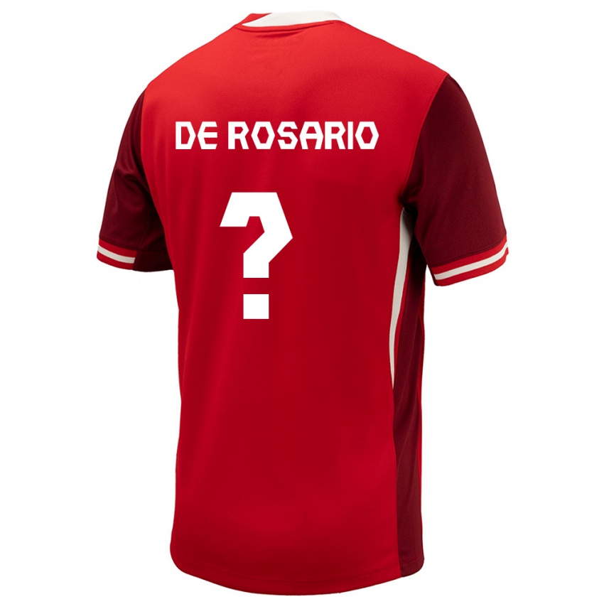 Hombre Camiseta Canadá Adisa De Rosario #0 Rojo 1ª Equipación 24-26 La Camisa Chile