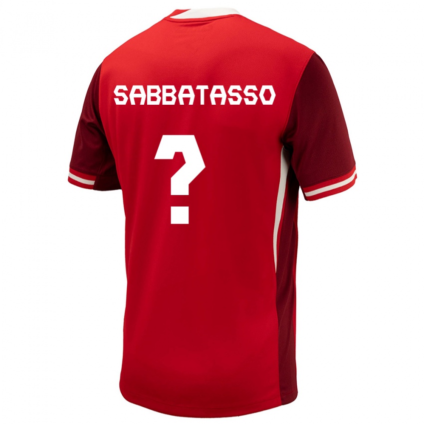 Hombre Camiseta Canadá Jeronimo Sabbatasso #0 Rojo 1ª Equipación 24-26 La Camisa Chile