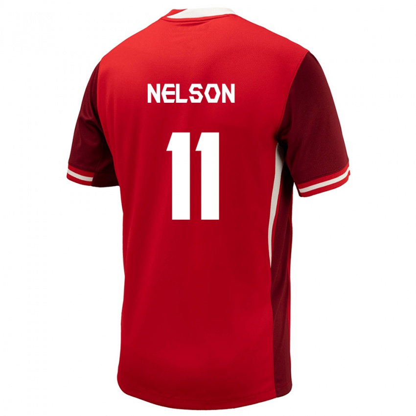 Hombre Camiseta Canadá Jayden Nelson #11 Rojo 1ª Equipación 24-26 La Camisa Chile