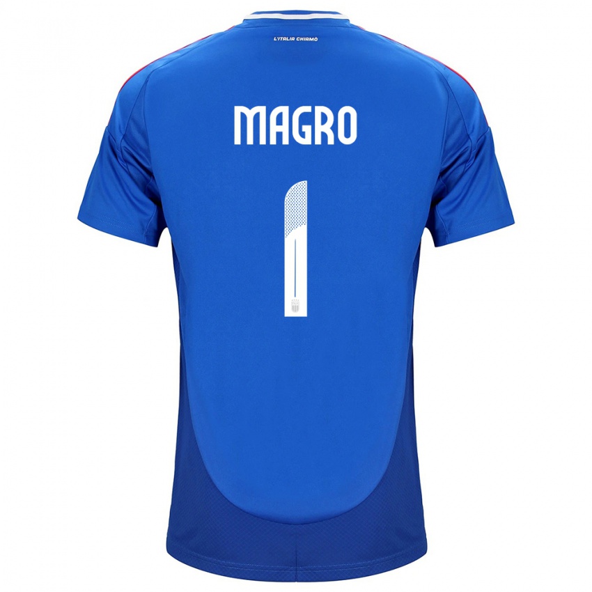 Hombre Camiseta Italia Federico Magro #1 Azul 1ª Equipación 24-26 La Camisa Chile