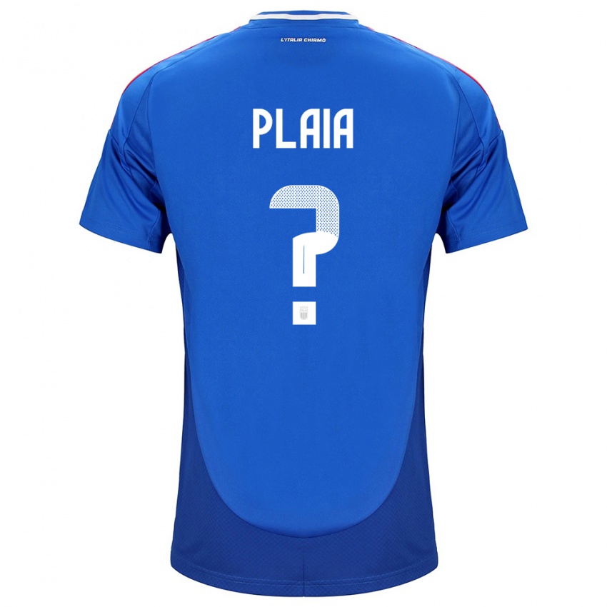 Hombre Camiseta Italia Matteo Plaia #0 Azul 1ª Equipación 24-26 La Camisa Chile