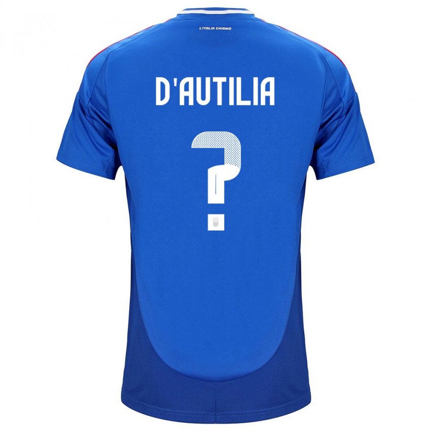 Hombre Camiseta Italia Renato Widmer D’autilia #0 Azul 1ª Equipación 24-26 La Camisa Chile