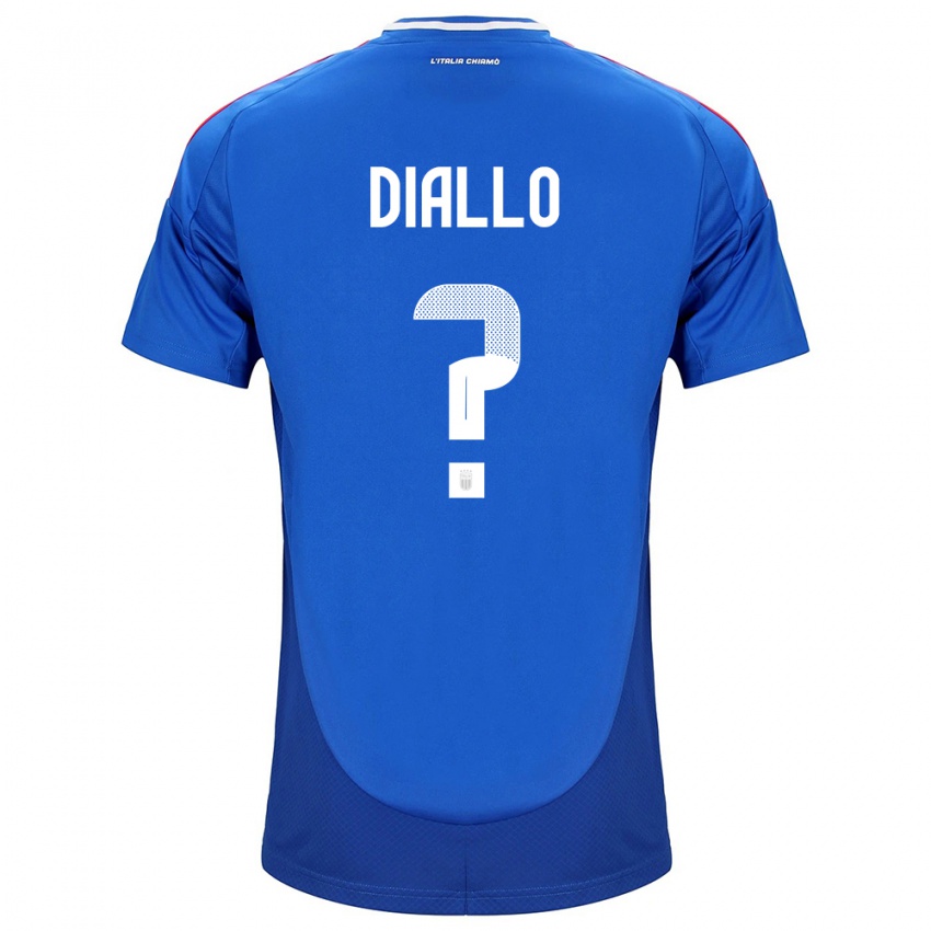 Hombre Camiseta Italia Djibril Diallo #0 Azul 1ª Equipación 24-26 La Camisa Chile