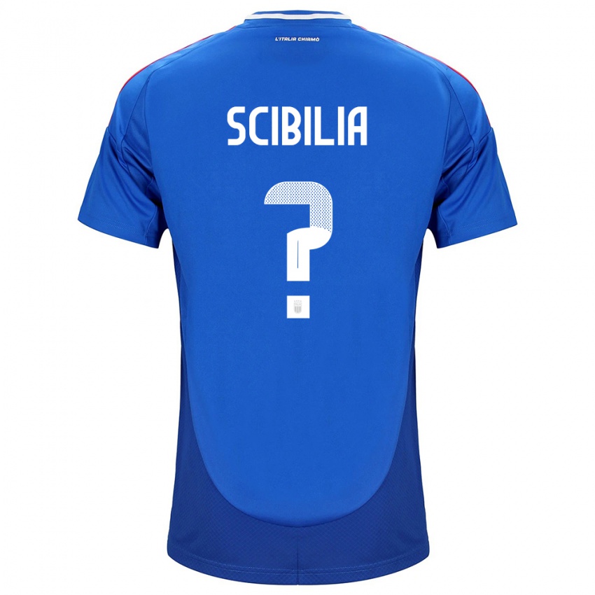 Hombre Camiseta Italia Dylan Scibilia #0 Azul 1ª Equipación 24-26 La Camisa Chile