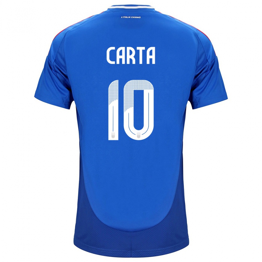 Hombre Camiseta Italia Antonella Carta #10 Azul 1ª Equipación 24-26 La Camisa Chile