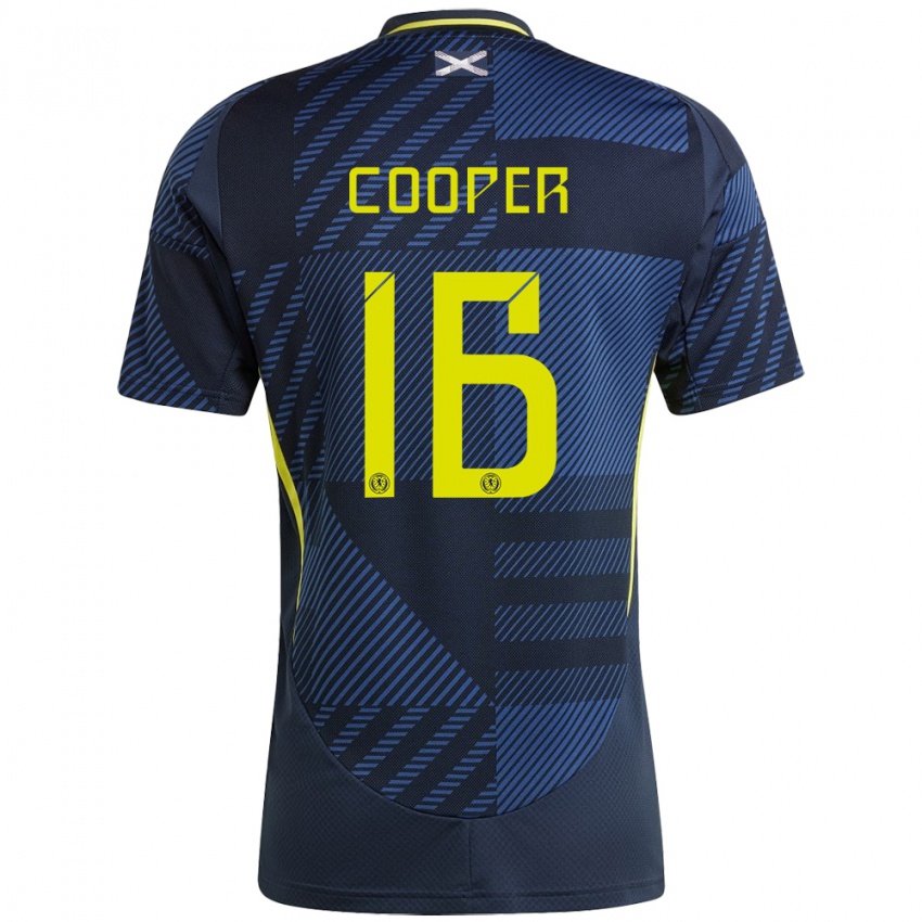 Hombre Camiseta Escocia Liam Cooper #16 Azul Oscuro 1ª Equipación 24-26 La Camisa Chile