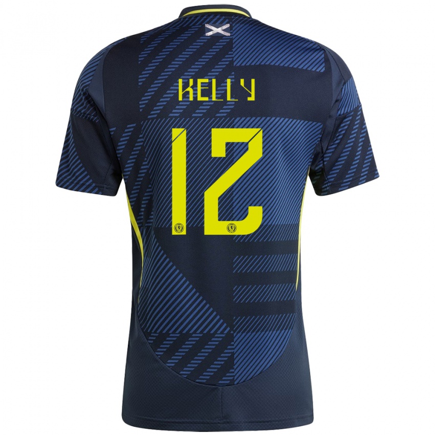 Hombre Camiseta Escocia Liam Kelly #12 Azul Oscuro 1ª Equipación 24-26 La Camisa Chile