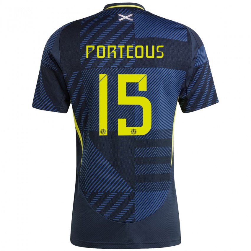 Hombre Camiseta Escocia Ryan Porteous #15 Azul Oscuro 1ª Equipación 24-26 La Camisa Chile