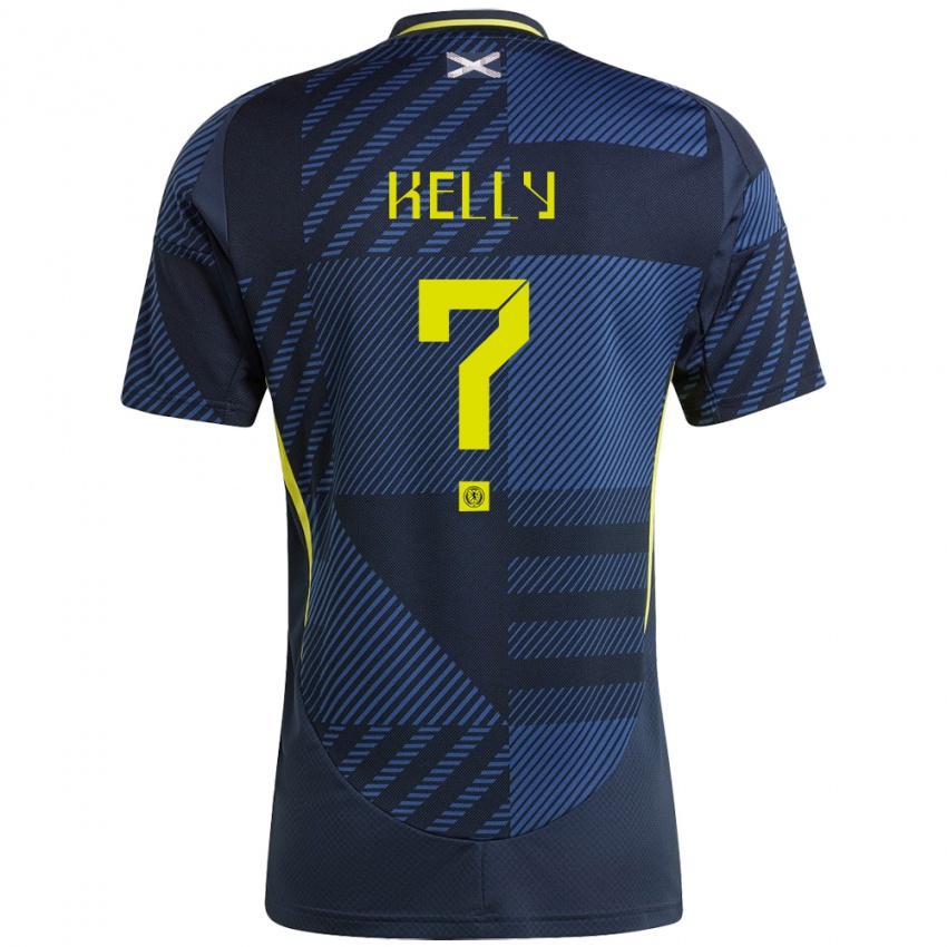 Hombre Camiseta Escocia Daniel Kelly #0 Azul Oscuro 1ª Equipación 24-26 La Camisa Chile