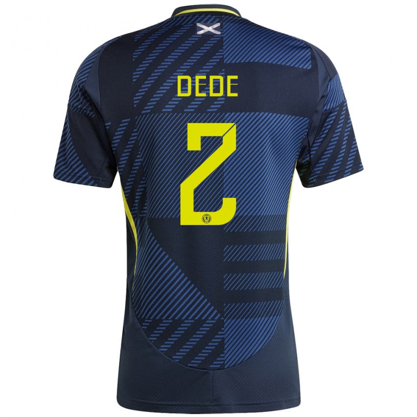 Hombre Camiseta Escocia Josh Dede #2 Azul Oscuro 1ª Equipación 24-26 La Camisa Chile