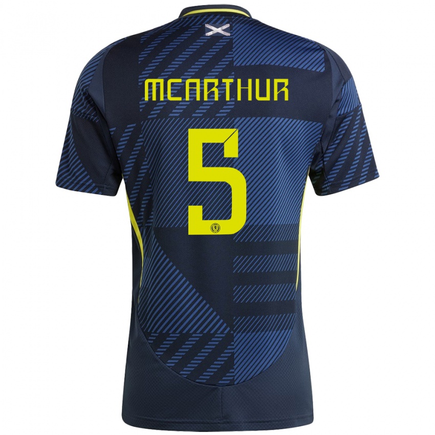 Hombre Camiseta Escocia Charlie Mcarthur #5 Azul Oscuro 1ª Equipación 24-26 La Camisa Chile