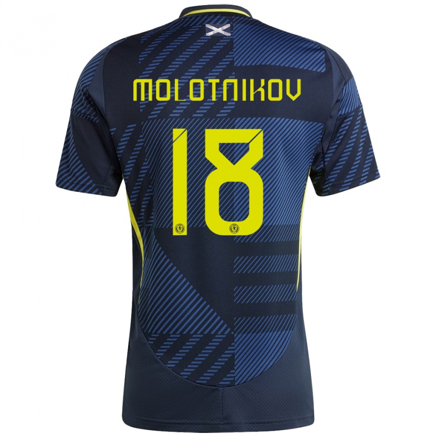 Hombre Camiseta Escocia Rudi Molotnikov #18 Azul Oscuro 1ª Equipación 24-26 La Camisa Chile
