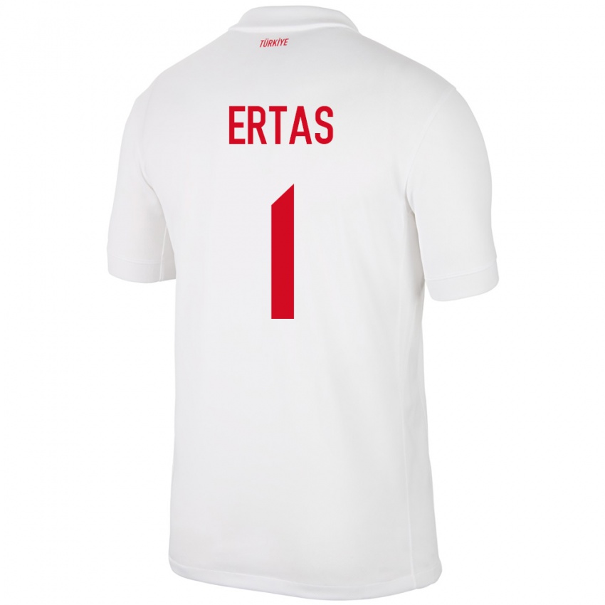 Hombre Camiseta Turquía Deniz Ertaş #1 Blanco 1ª Equipación 24-26 La Camisa Chile
