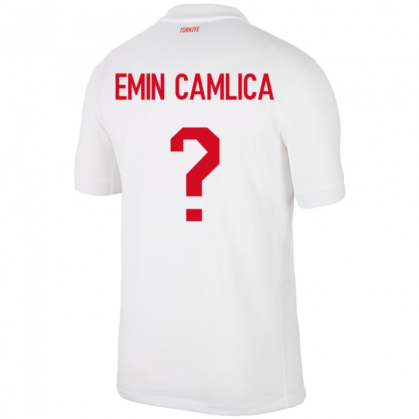 Hombre Camiseta Turquía Muhammed Emin Çamlıca #0 Blanco 1ª Equipación 24-26 La Camisa Chile