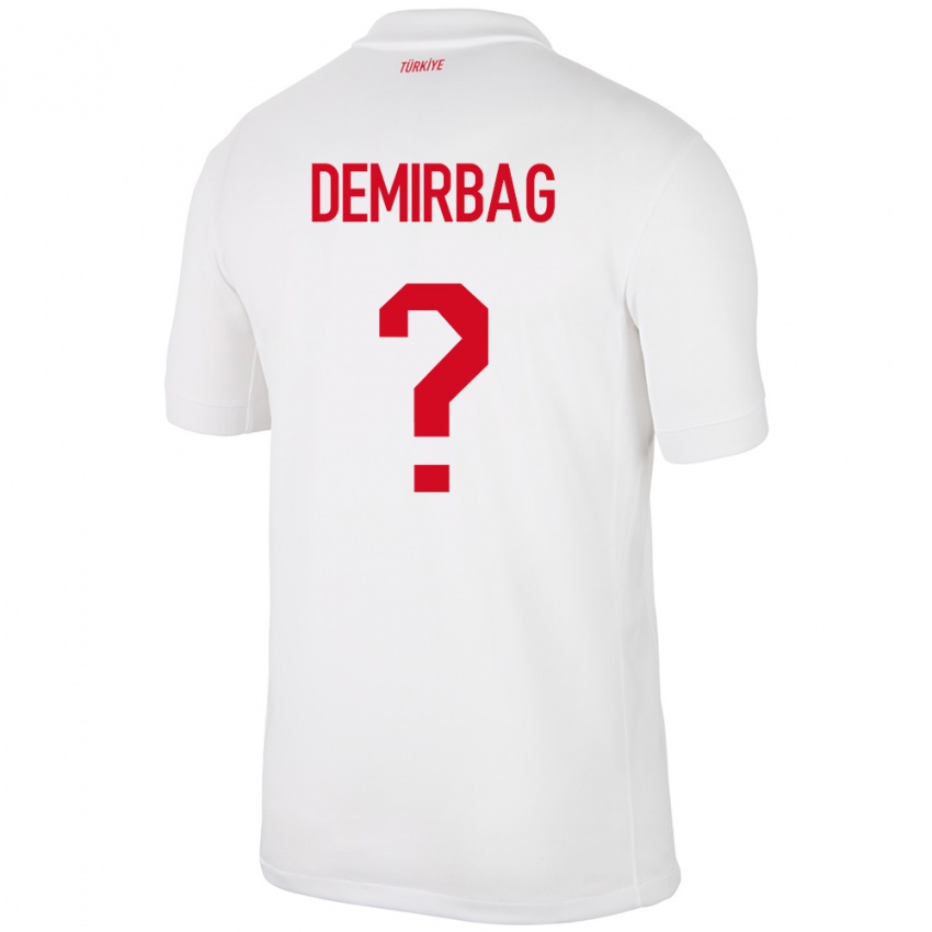 Hombre Camiseta Turquía Ozan Demirbağ #0 Blanco 1ª Equipación 24-26 La Camisa Chile