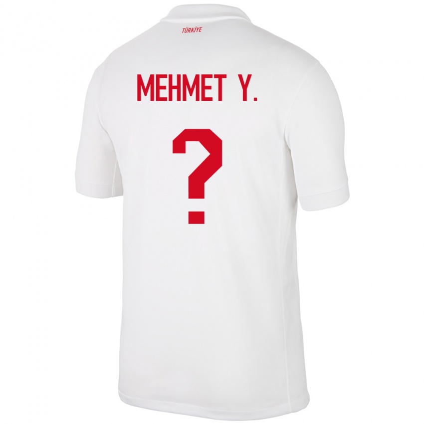 Hombre Camiseta Turquía Mehmet Yildirim #0 Blanco 1ª Equipación 24-26 La Camisa Chile